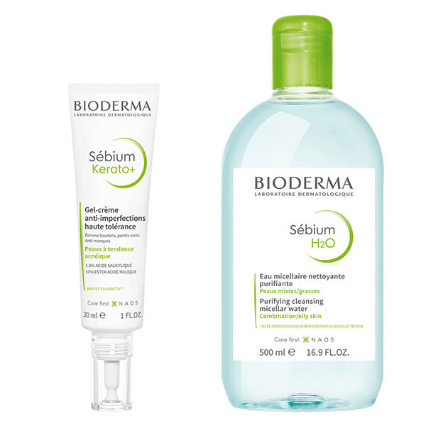 Sebium Duo H2O Eau micellaire 500ml +  Crème soin de jour Kerato+40ml