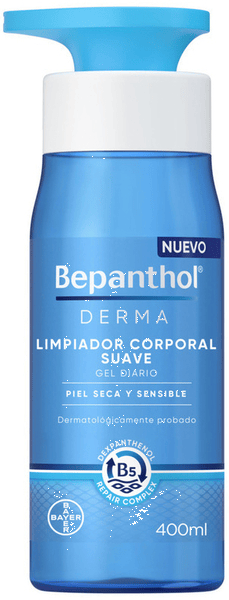 Bepanthol Derma Limpiador Corporal Suave Piel Seca y Atópica 400 ml