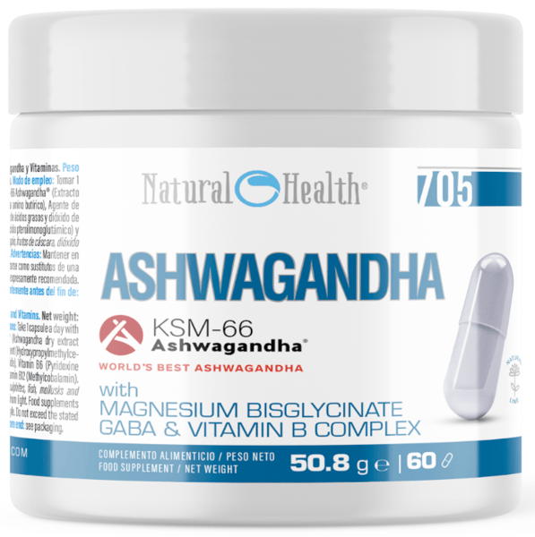 Natural Health Ashwagandha KSM-66 60 Cápsulas