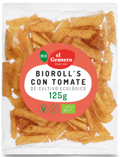 Granero Nachos Bioroll¨S Con Tomate Bio 125 Gr