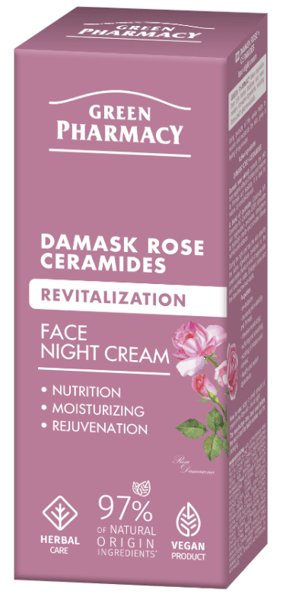 Green Pharmacy Crema Noche Rosa de Damasco + Ceramidas 50 ml