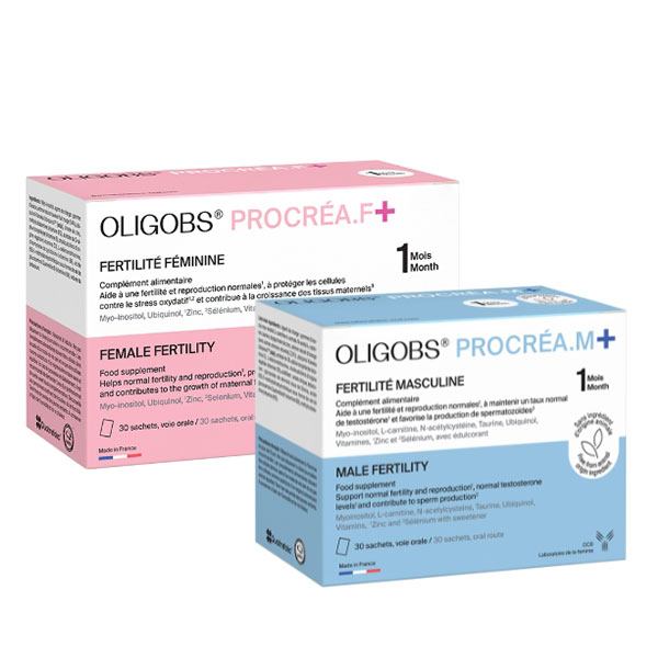 Lot Oligobs Procréa.F+ & M+ – 2 x 30 sachets