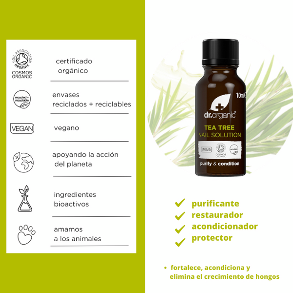 Dr. Organic Solución Para Uñas De Árbol De Té  10ml