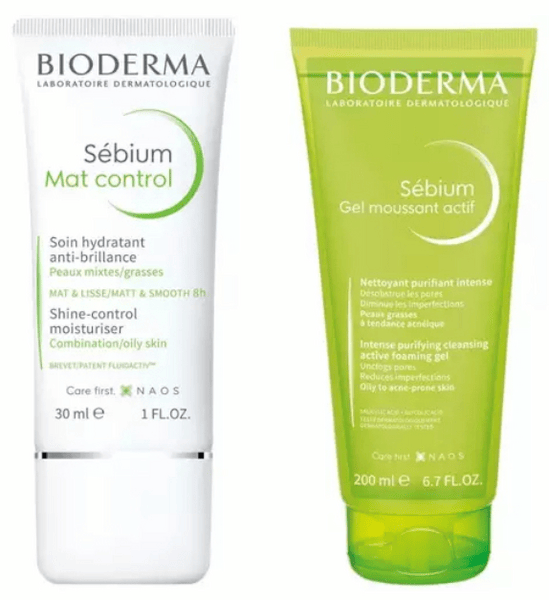Bioderma Sébium Mat Control 30 ml + Gel Moussant Actif 200 ml