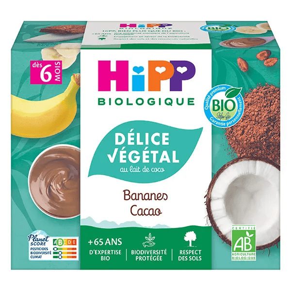 Délice végétal Bananes Cacao 4x100g