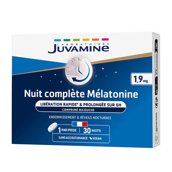 Nuit complète - Mélatonine libération prolongée, 30 comprimés 2