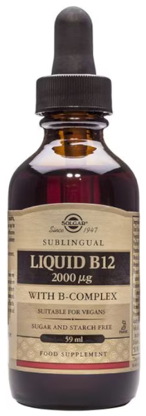 Solgar Vitamina B-12 Líquida Con B-Complex 2000µg 59ml