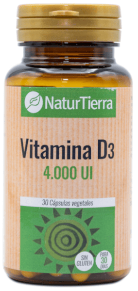 NaturTierra Vitamina D3 4000UI 30 Cápsulas Vegetales