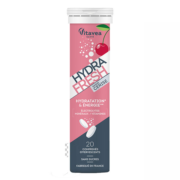 HydraFresh Cerise Hydratation & Energie 20 comprimés effervescents