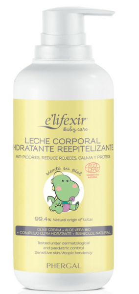 elifexir baby care leche corporal hidratante reepitelizante 400 ml