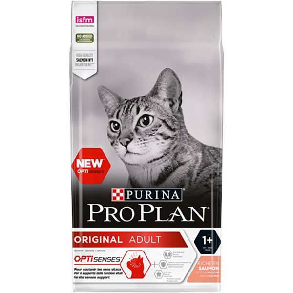 Proplan Original OptiSenses Chat Adulte Saumon Croquettes 1,5kg