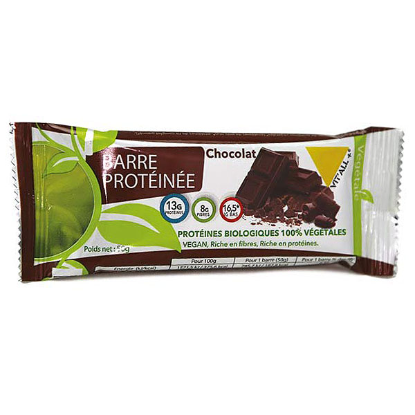 Barre Protéinée Végétale Chocolat Bio 50g