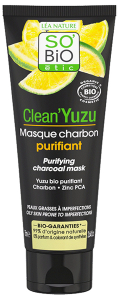 So Bio Étic Clean Yuzu Mascarilla Purificante Carbón 75 Ml