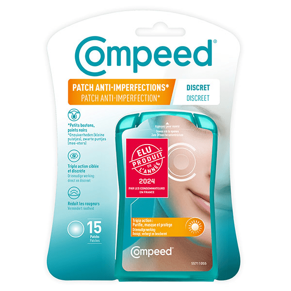 Patchs anti-imperfections discrets hydrocolloides 15 unités 4