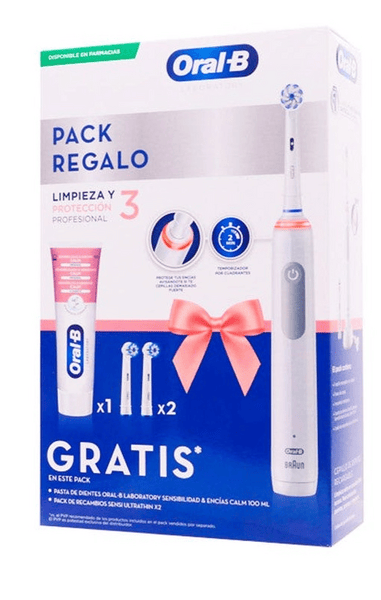 Oral-B Cepillo Eléctrico Limpieza Profesional 3 + Pasta y 2 Cabezales GRATIS