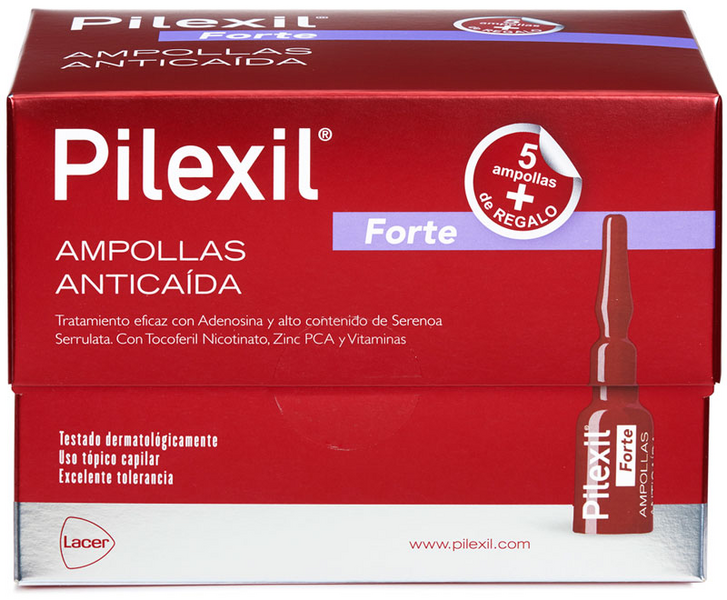 Pilexil Forte Anticaída 15 Ampollas + 5 Ampollas De REGALO