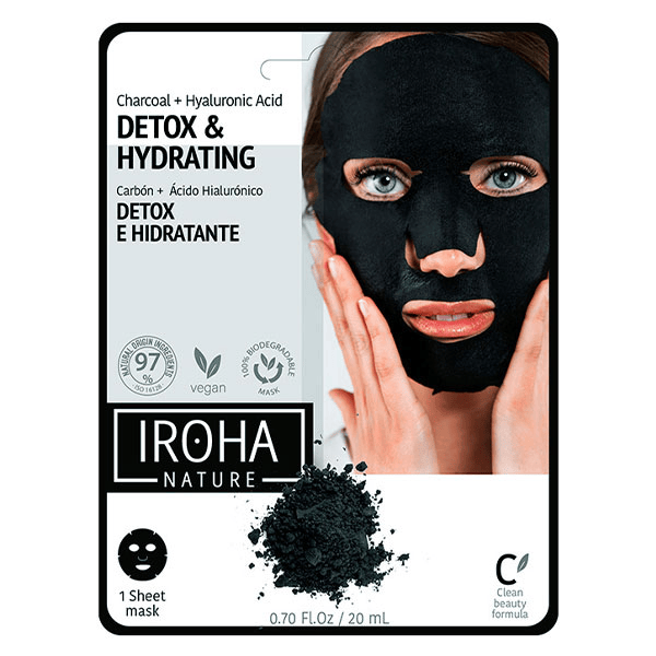 Detox Masque Tissu Biodégradable Charbon 2