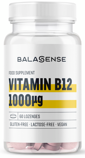 Balasense Vitamina B12 Sublingual Sabor Fresa 60 Comprimidos