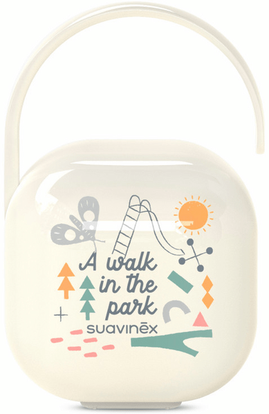 Suavinex Portachupetes con Asita Flexible para Colgar Walk Gris