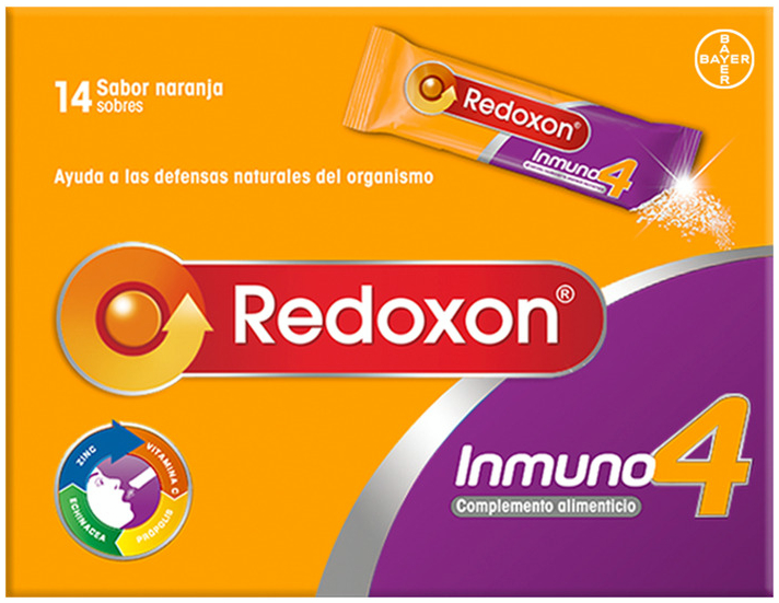 Redoxon Inmuno 4 Vitaminas Defensas Naturales 14 Sobres