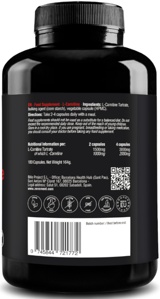 ZENement L-Carnitina 180 Cápsulas Veganas