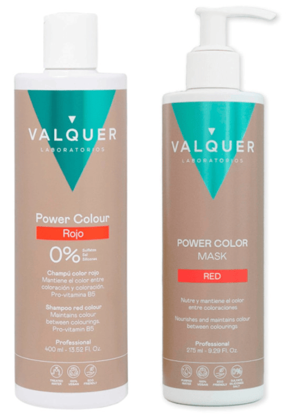 Valquer Pack Power Color Rojo Champú 400 ml + Mascarilla 275 ml