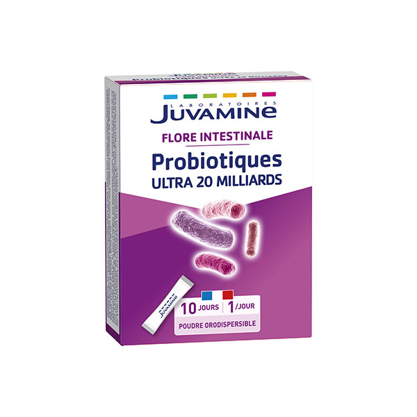 Probiotiques ultra 20 milliards, 10 sticks orodispersible à avaler