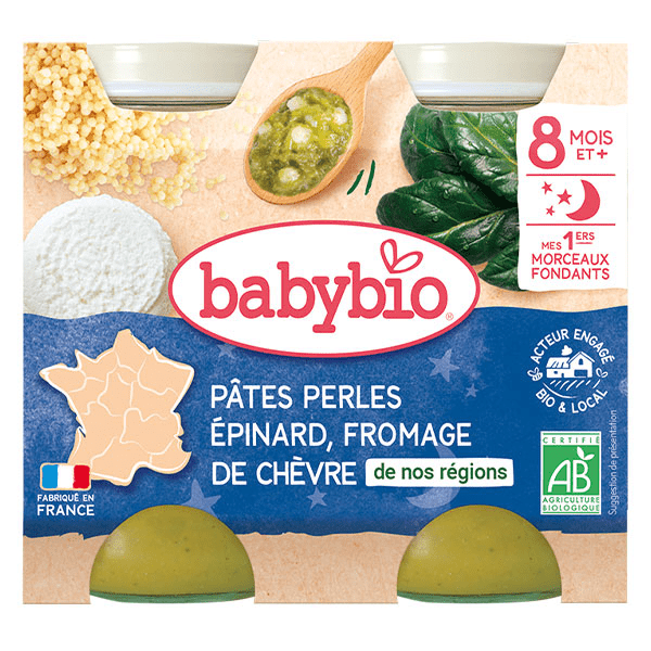 Bonne Nuit Pâtes Perles Epinard & Fromage de Chèvre Bio 2 x 200g 4