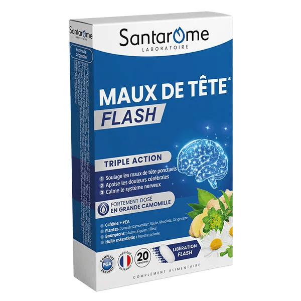 Santarome Maux de tête Flash Maux de tête ponctuels 20 comprimés