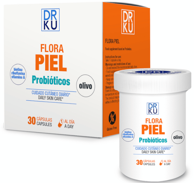 DRKU Flora Piel 30 Cápsulas Vegetales