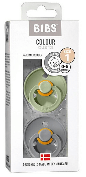 bibs chupetes sage talla 1 0-6 meses verde y gris 2 uds