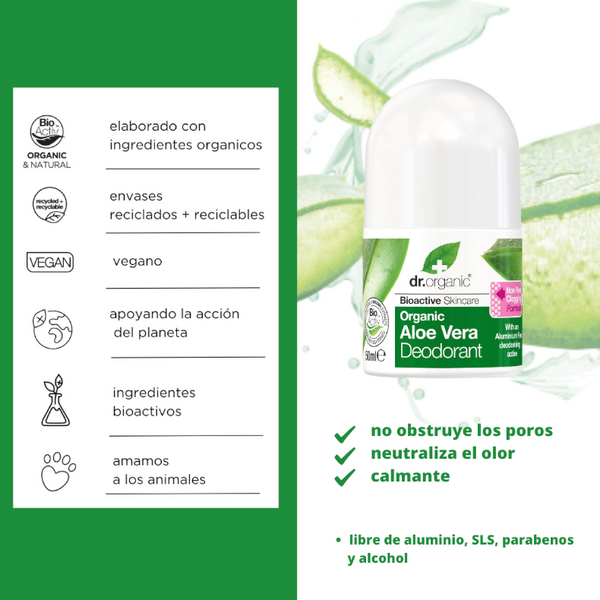 Dr. Organic Desodorante De Aloe Vera  50ml