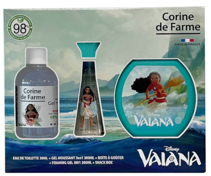 Corine De Farme Estuche Vaiana Colonia 30 Ml+ Gel Espumoso 300 Ml + Caja Merienda