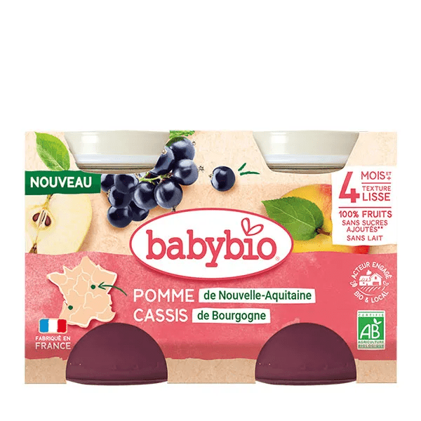 Pomme de Nouvelle-Aquitaine Cassis de Bourgogne Pots de 2 x130g 3