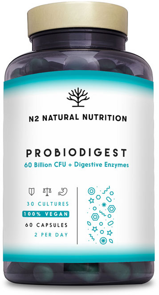 N2 Natural Nutrition Probiodigest 60 Cápsulas Veganas