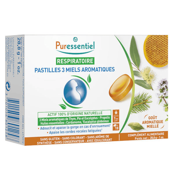 Respiratoire Pastilles 3 Miels Aromatiques 18 pastilles 3