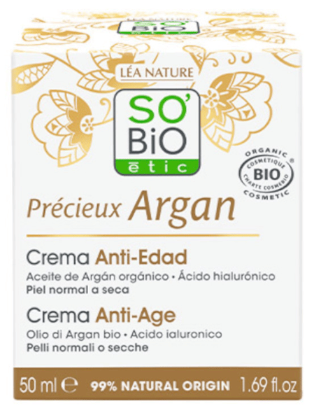 So Bio Étic Crema de Día Antiedad Ácido Hialurónico & Argán Bio 50 ml
