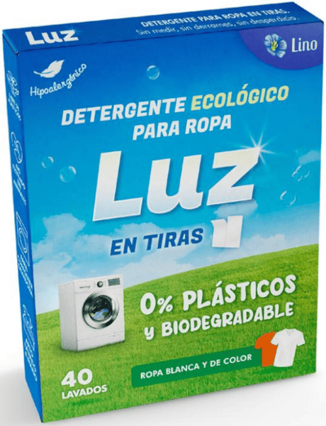 Luz Detergente Ecológico Ropa en Tiras 40 Lavados
