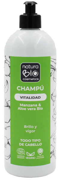 Naturabio Cosmetics Champú Vitalidad Aloe Vera & Manzana 740 ml