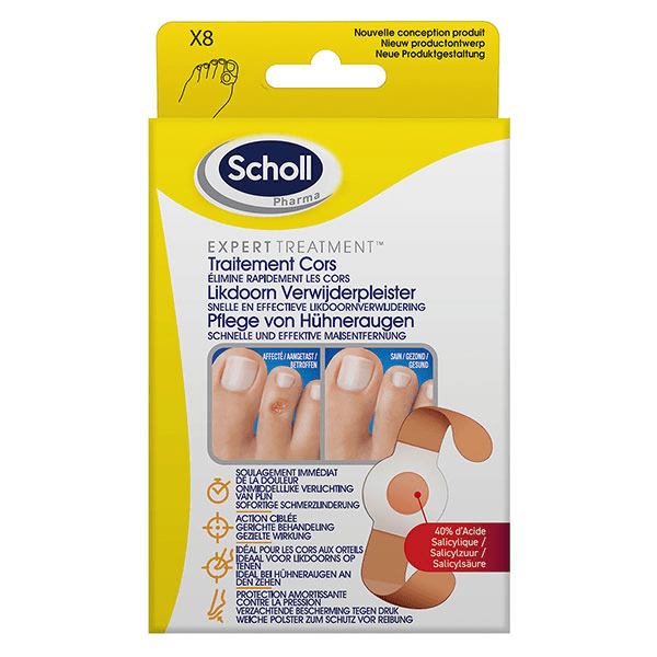 Scholl Expert Treatment Pansements Traitement Cors 8 pansements 4
