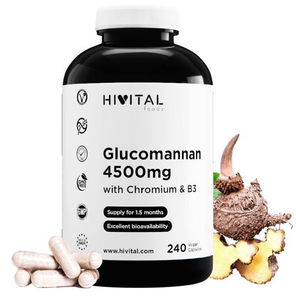 Hivital Glucomanano 4500 mg 240 Cápsulas Veganas
