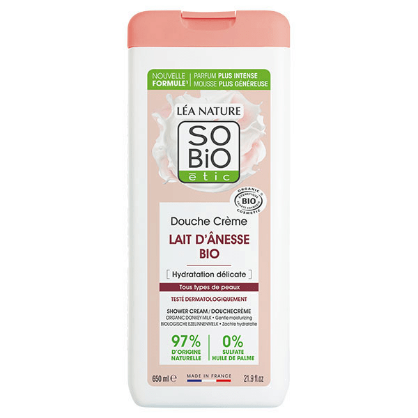 So'Bio Étic Douche Crème Hydratation Délicate Lait d'Ânesse Bio 650ml 2