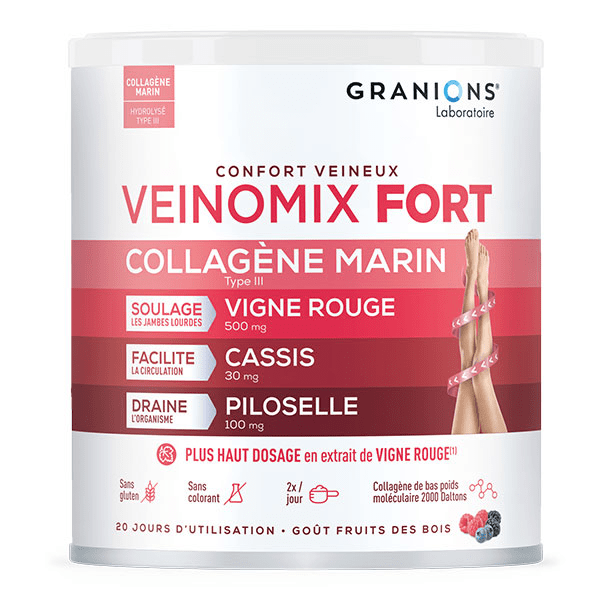 Veinomix Fort Confort veineux - Soulage jambes lourdes - Collagène marin - 200g de poudre 6