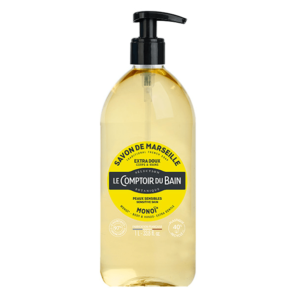 - Savon De Marseille Liquide  Extra Doux Monoï 1l 4