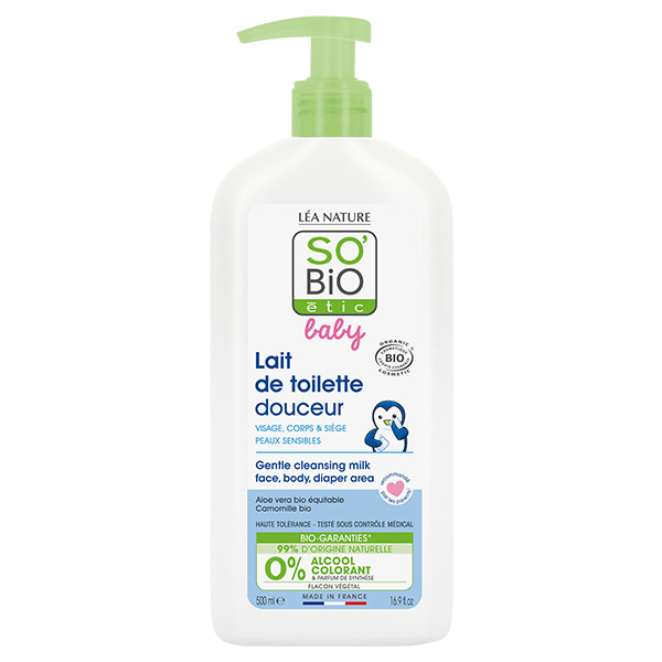 So'Bio Étic Baby Lait de Toilette Douceur Bio 500ml 2