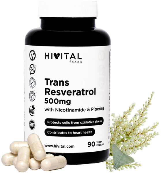 Hivital Resveratrol 500 Mg 90 Cápsulas Veganas