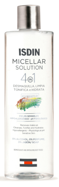 Isdin Crema Maquillaje Micellar Solution Agua Micelar 4 En 1: Desmaquilla, Limpia, Tonifica E Hidrata - Imagen 6