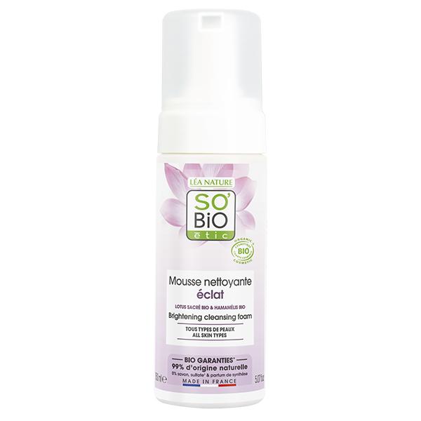 So'Bio Étic Pour Une Peau Parfaite Mousse Nettoyante Éclat Lotus Sacré Bio 150ml 2