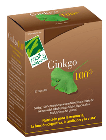 100% Natural Ginkgo100 60 Cápsulas