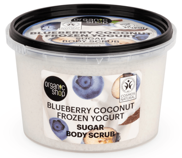 Organic Shop Exfoliante Corporal de Azúcar Yogur Helado de Arándanos y Coco 250 ml